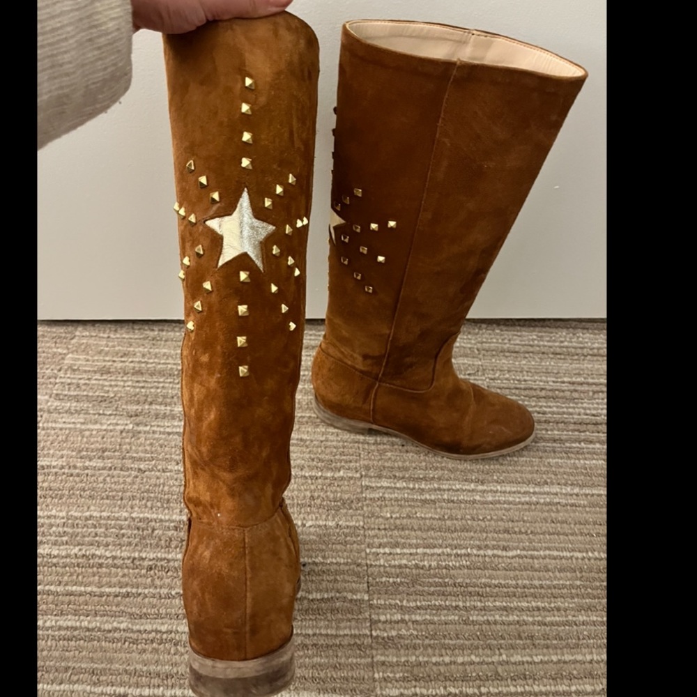 Osvaldo Rossi suede cowboy boots